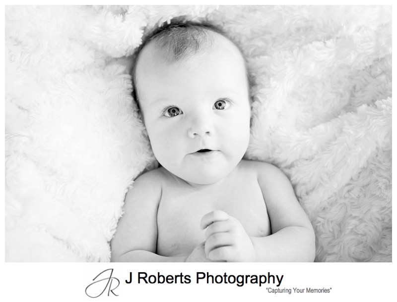 Baby Portrait Photography Sydney 3 Months Old in Family Home St Ives
